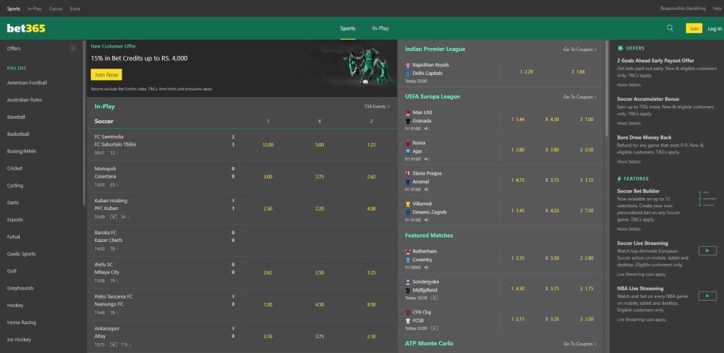 Bet365 Live Betting